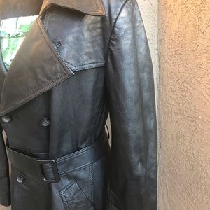 Vintage De Rivera Black Leather Coat 1970’s